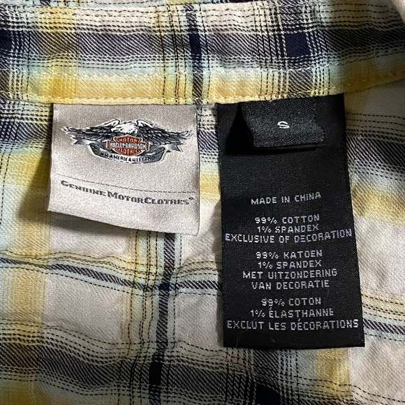 Harley-Davidson Plaid Shirt with Graphic on Back - Picture 9 of 9